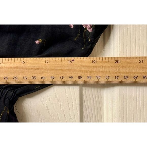 Stockholm Atelier X Other Stories Floral Print Dark Blue Wide Short Sleeve Dress - Picture 11 of 11